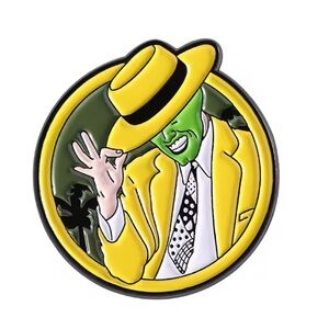The Mask 1994 Comedy/Action, Jim Carey Enamel Metal Pin